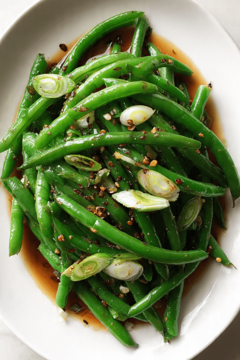 Blanched Green Beans with Scallion and Soy