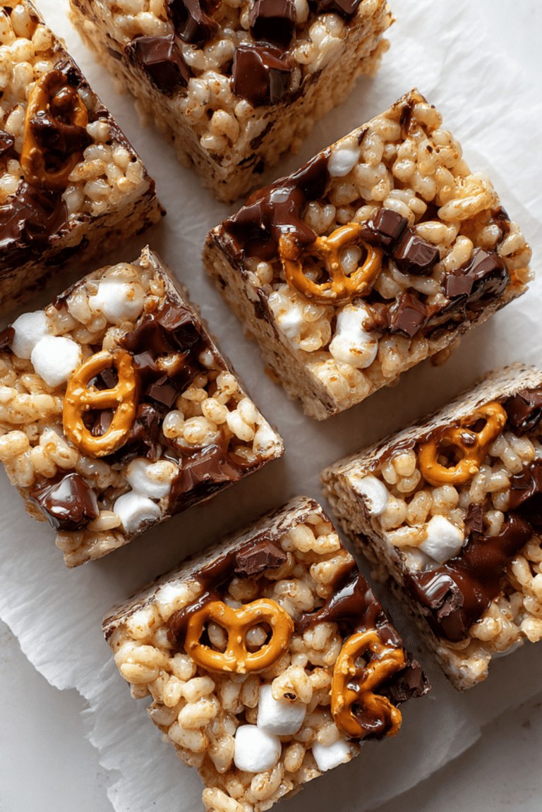 Rice Krispies Treats With Chocolate and Pretzels