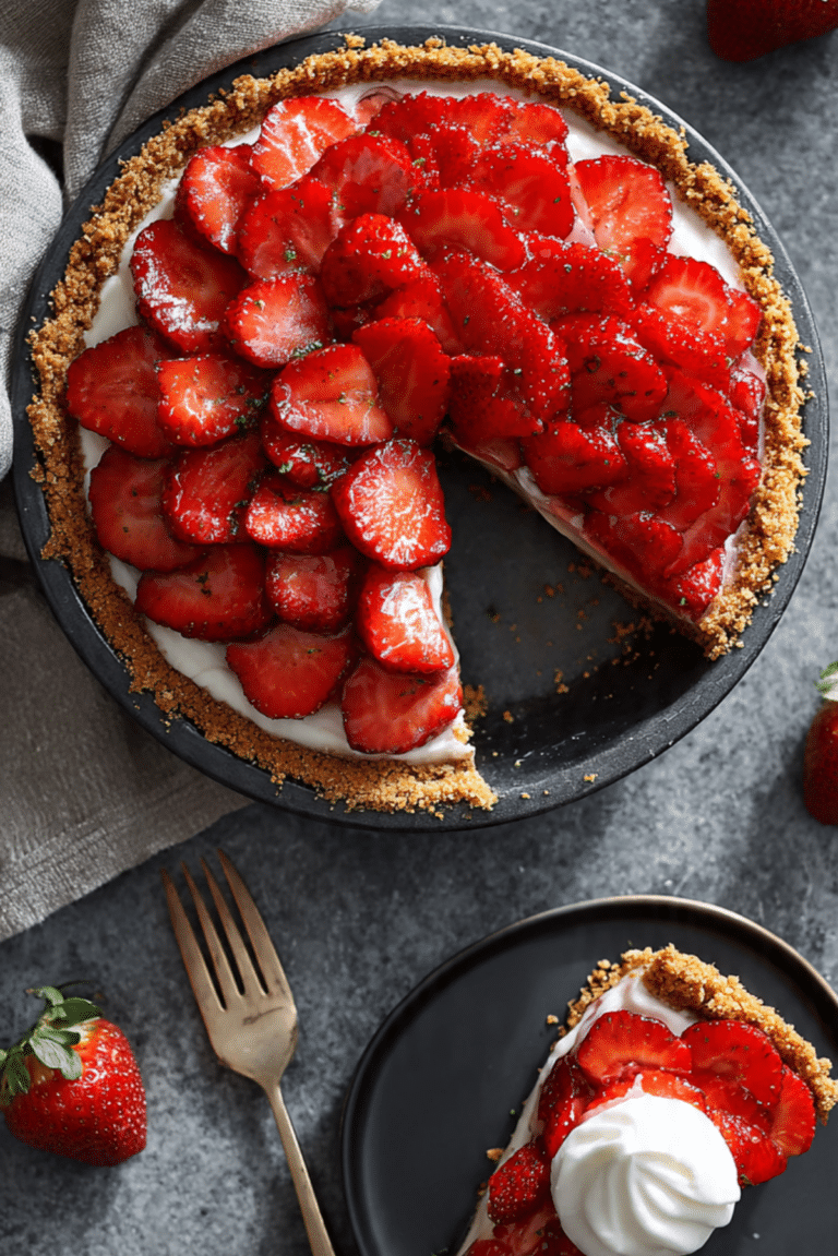 Strawberry Icebox Pie