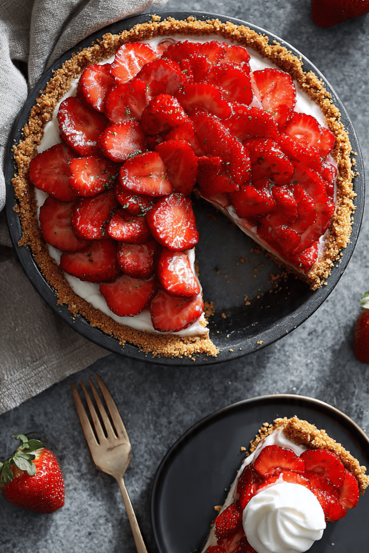 Strawberry Icebox Pie