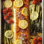 Lemon Garlic Salmon Tray Bake