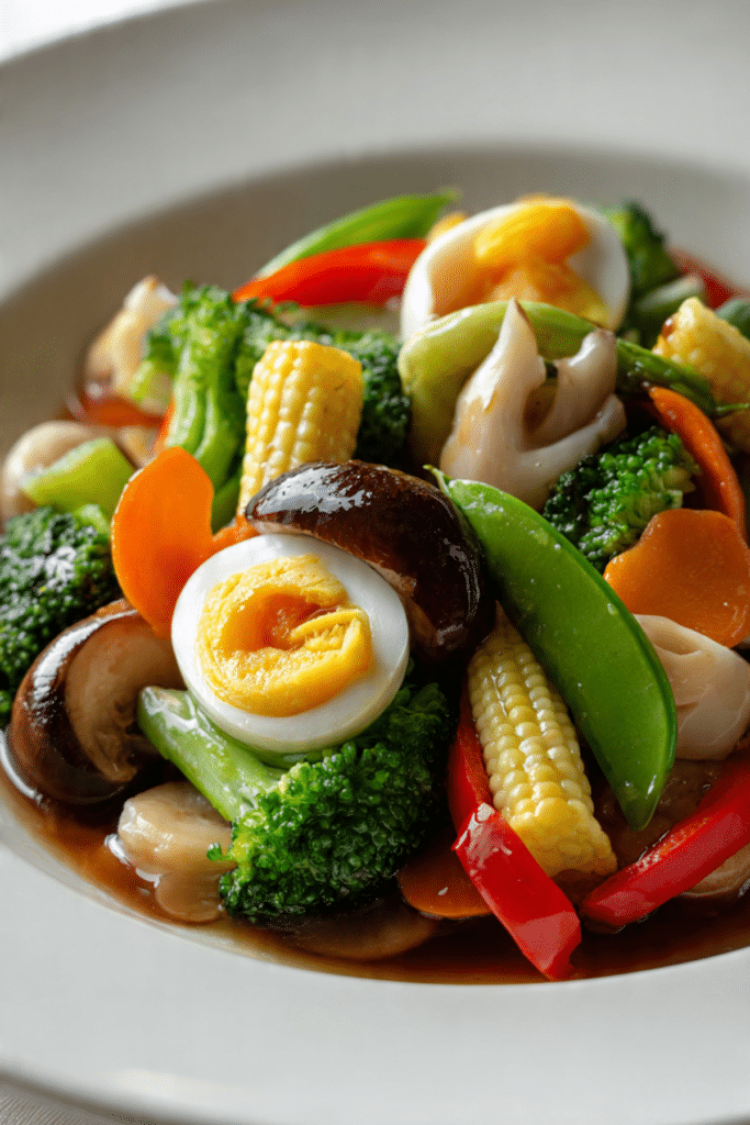 Chopsuey with Quail Egg