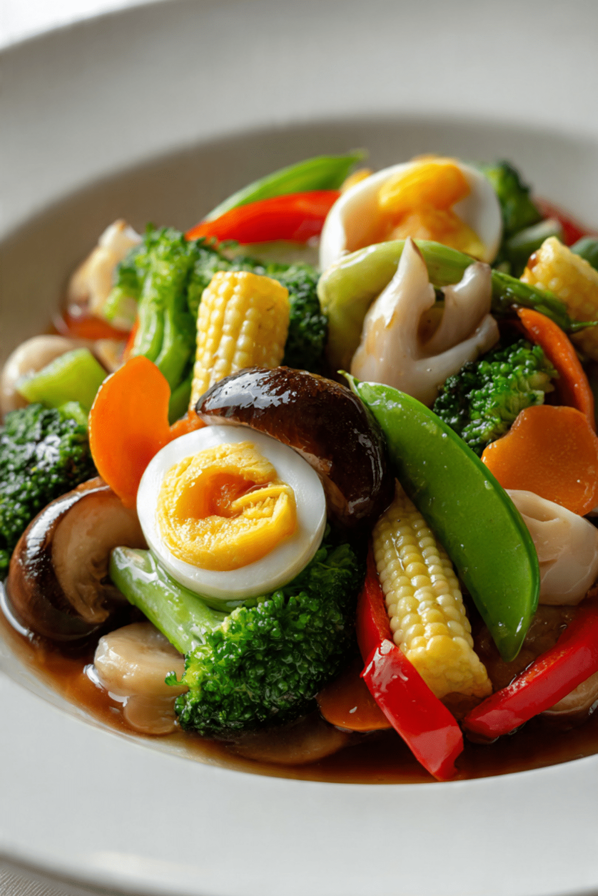 Chopsuey with Quail Egg