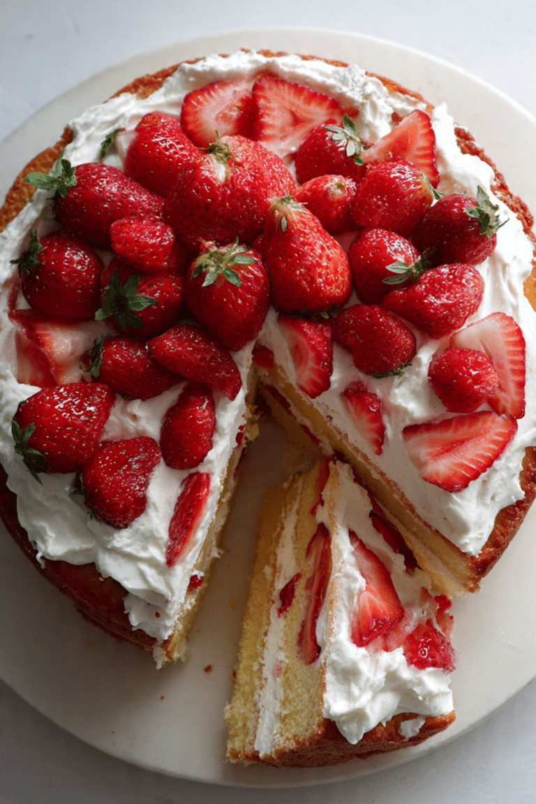 Strawberry and Cream Layer Cake