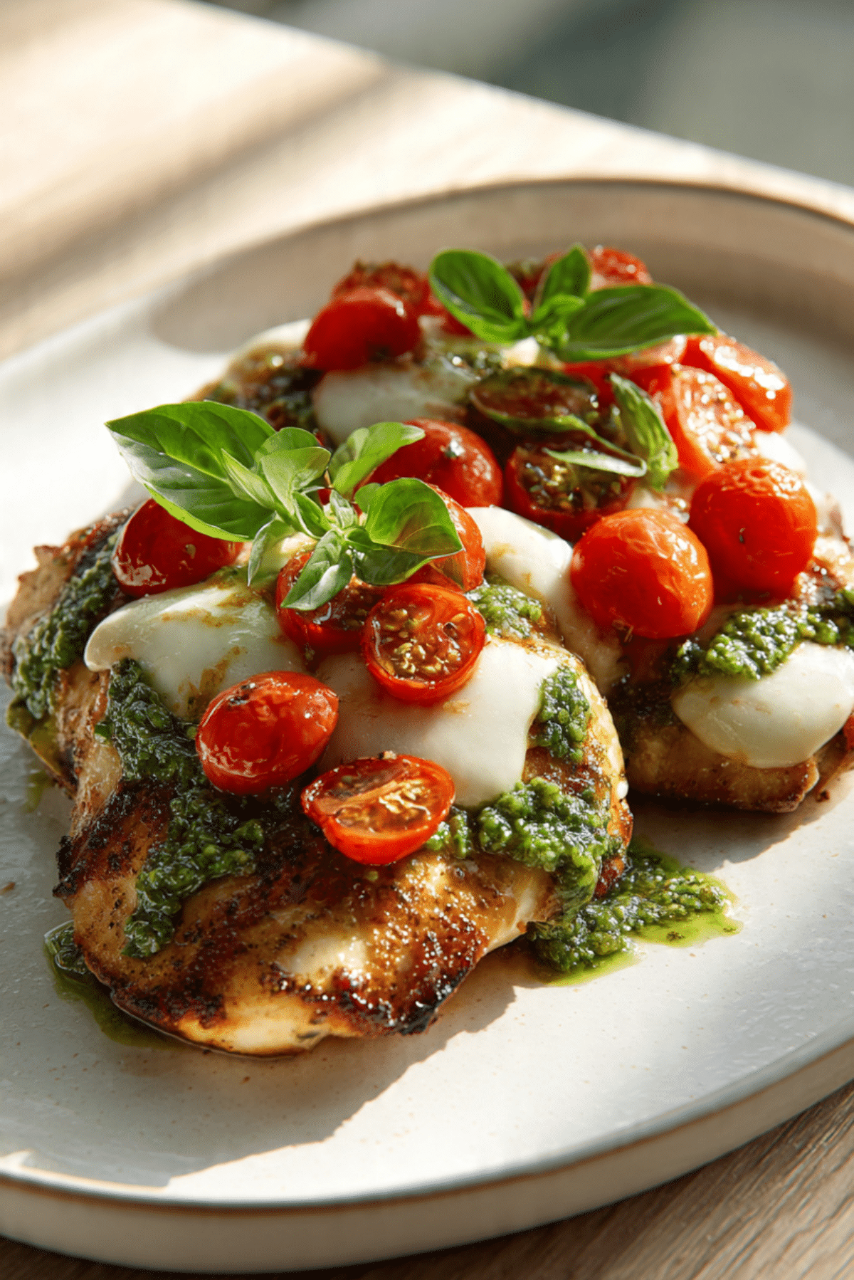 Pesto Chicken Bruschetta