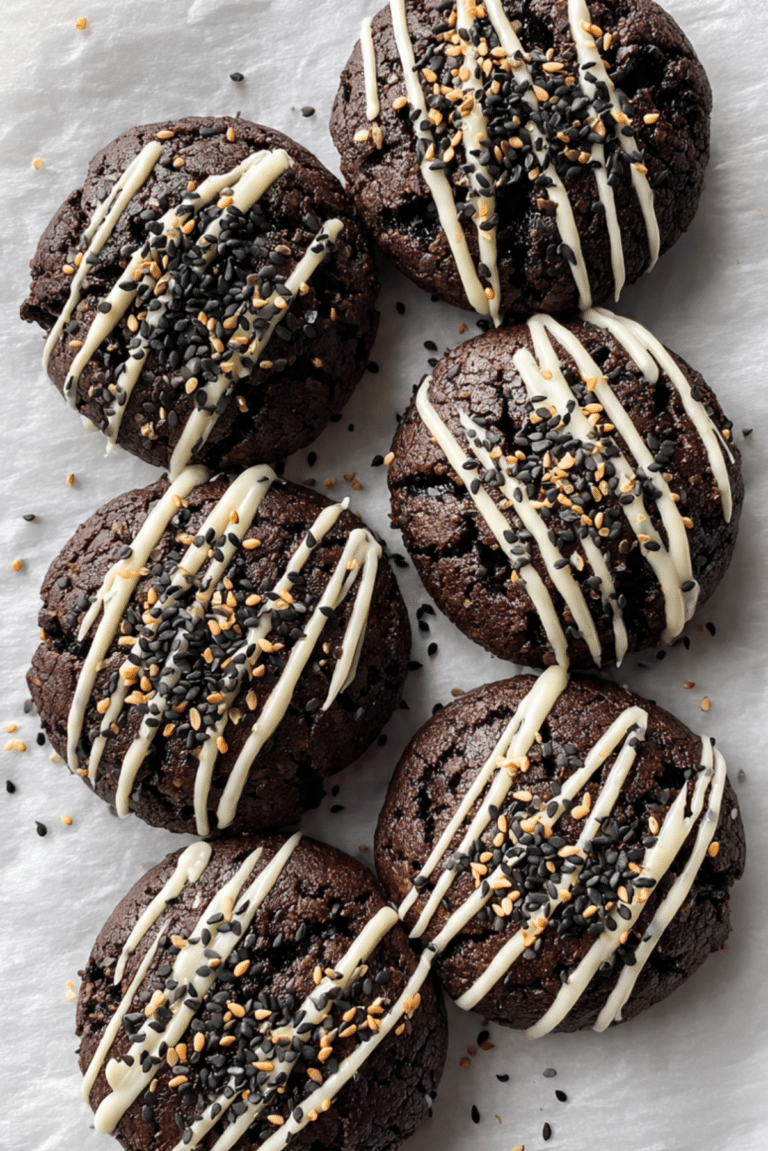 Black Tahini Chocolate Cookies