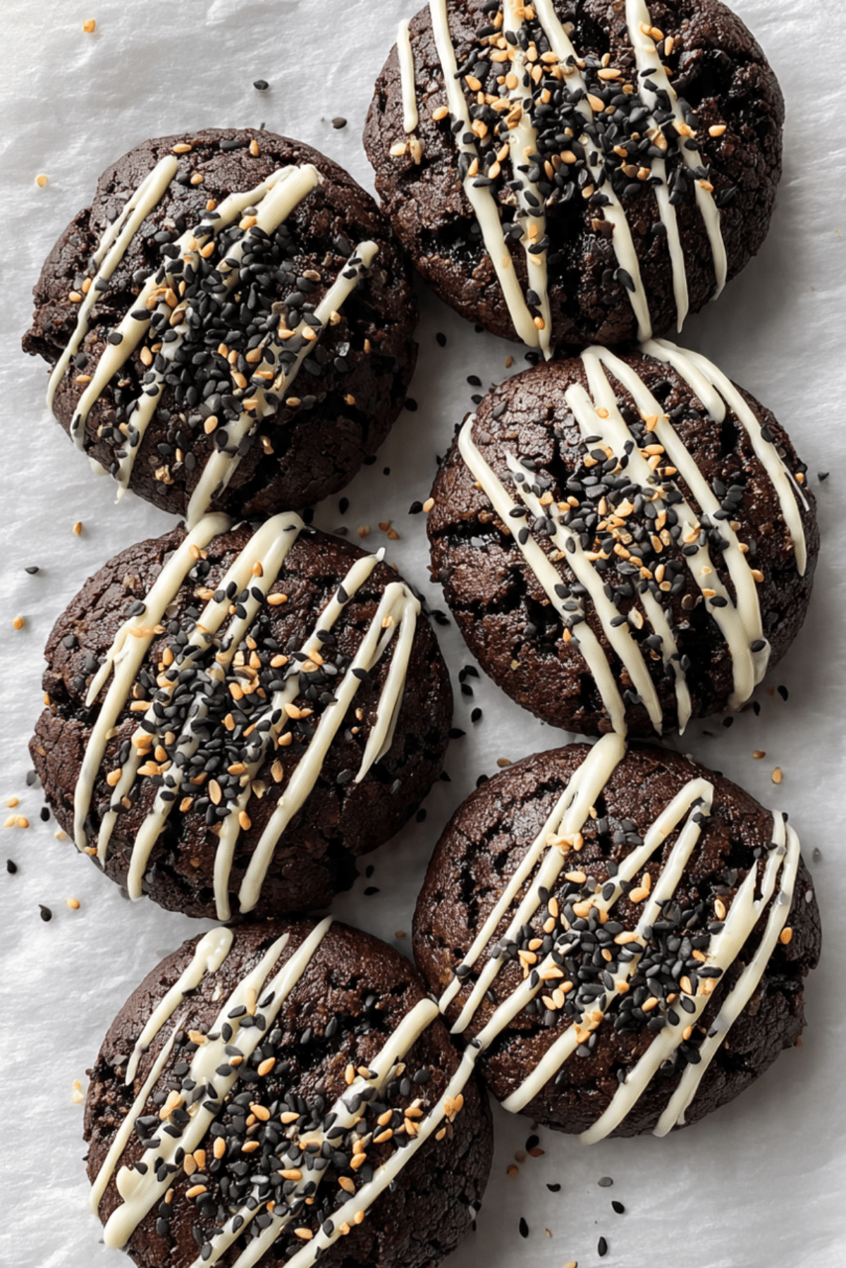 Black Tahini Chocolate Cookies