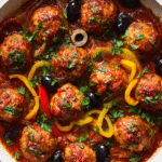 Chicken Cacciatore Meatballs