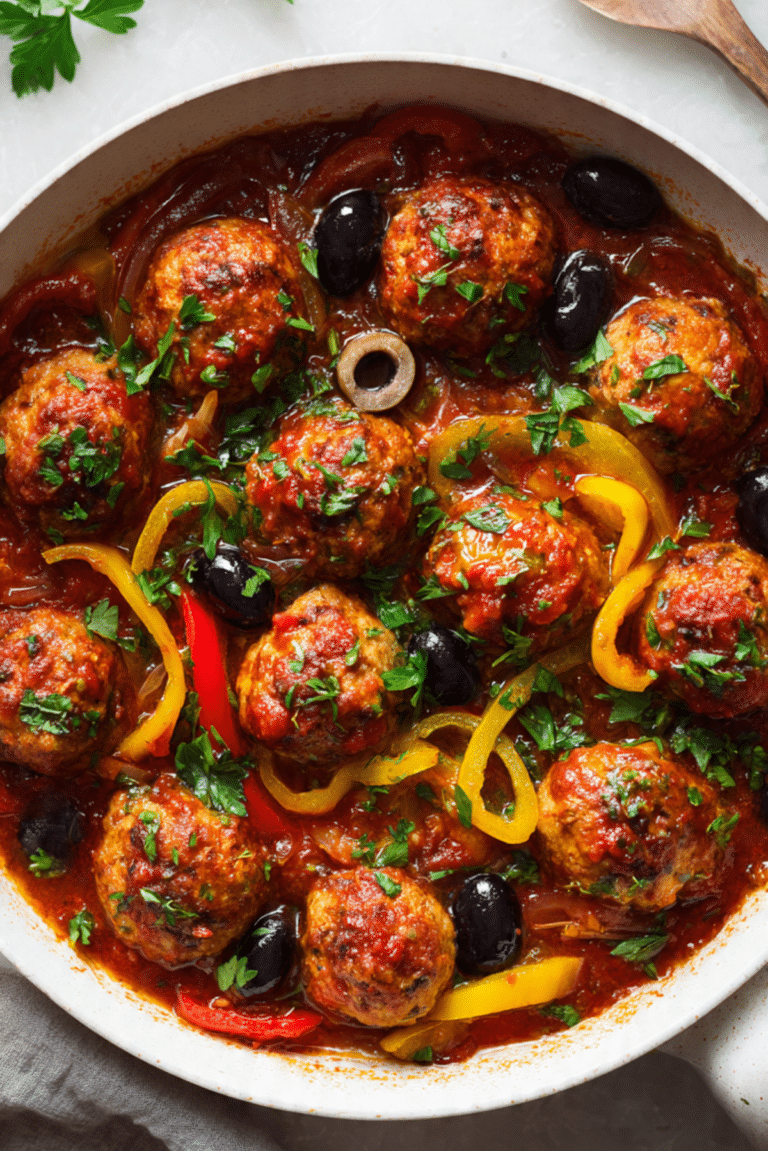 Chicken Cacciatore Meatballs