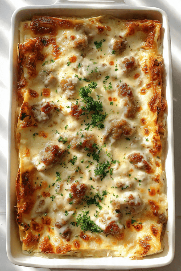 Sausage Gravy Breakfast Lasagna