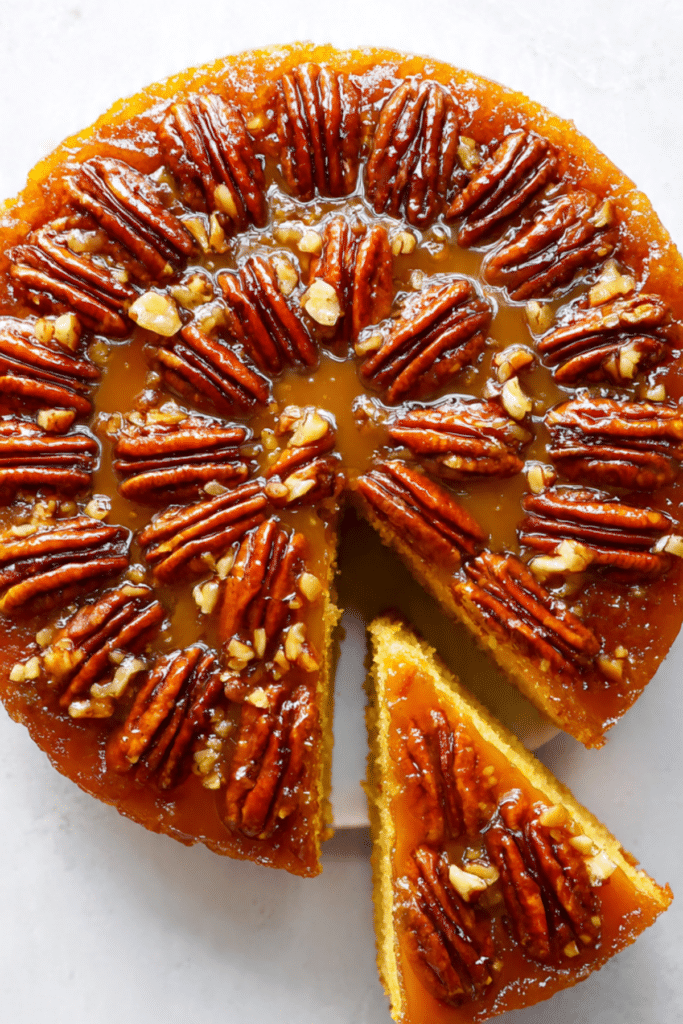 Caramel Pecan Upsidedown Cake