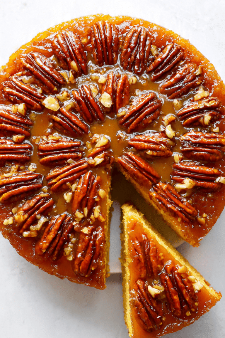 Caramel Pecan Upsidedown Cake