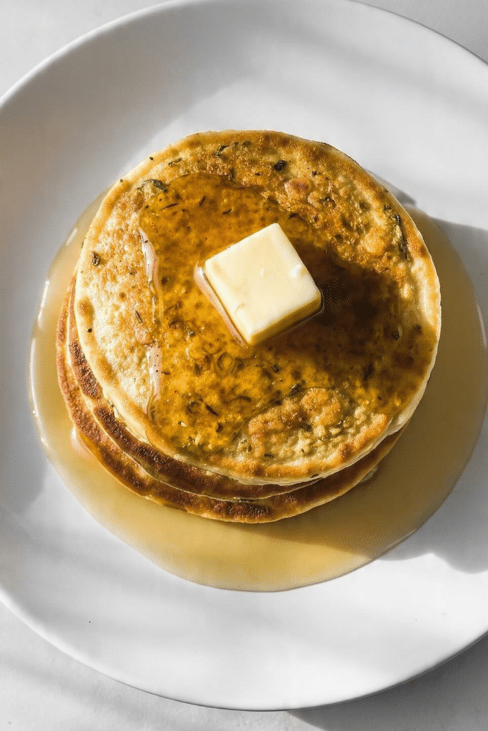 High Protein Oatmeal Cardamom Yogurt Pancakes