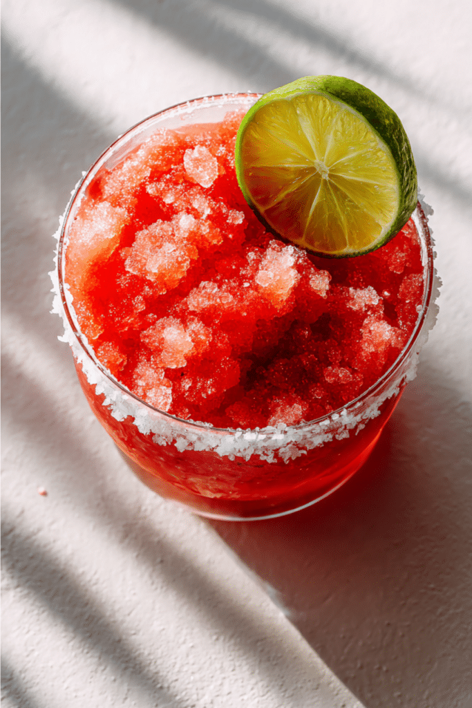 Strawberry Margarita Granita