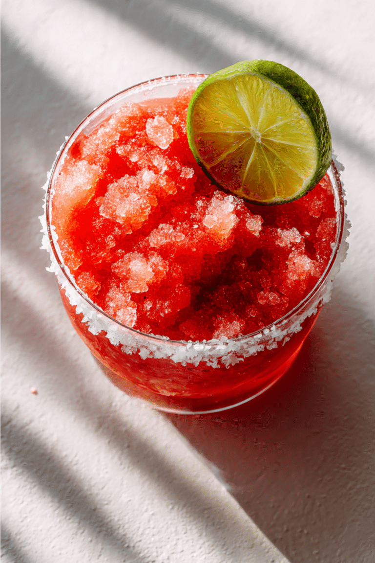 Strawberry Margarita Granita
