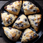 Blueberry Scones with Lemon Glaze