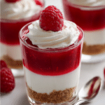 No-Bake Raspberry Cheesecake Layered Dessert Shooters