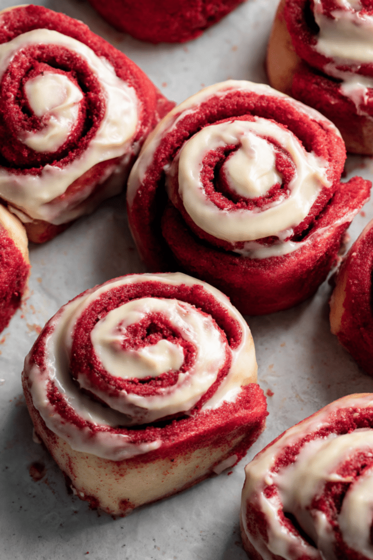 Red Velvet Cake Mix Cinnamon Rolls