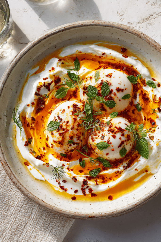 Turkish Poached Eggs with Yogurt