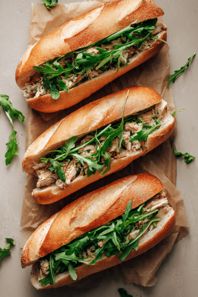 Roast Chicken Stuffing Baguettes