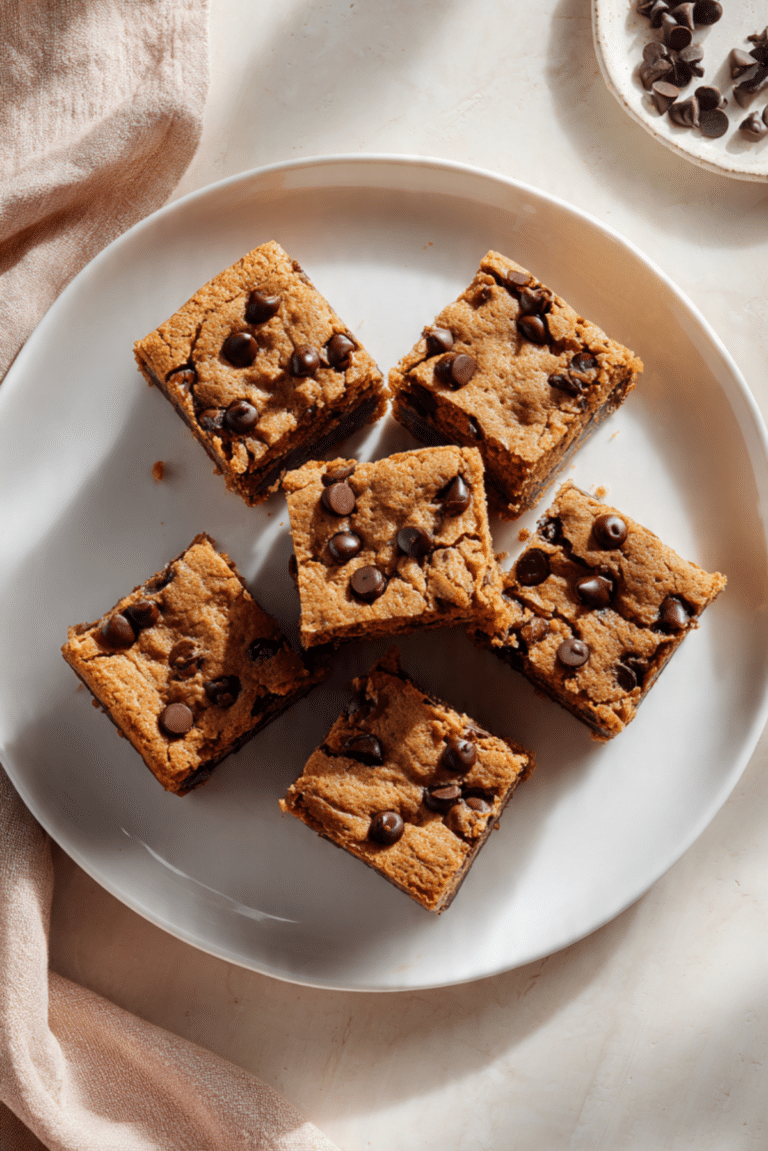 high protein Chickpea blondies