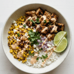High Protein Street Corn Chicken Bowl