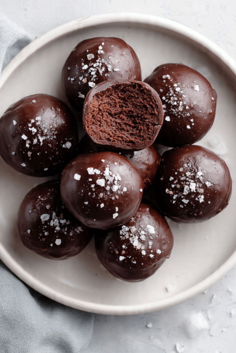 SALTED CHOCOLATE BROWNIE BALLS