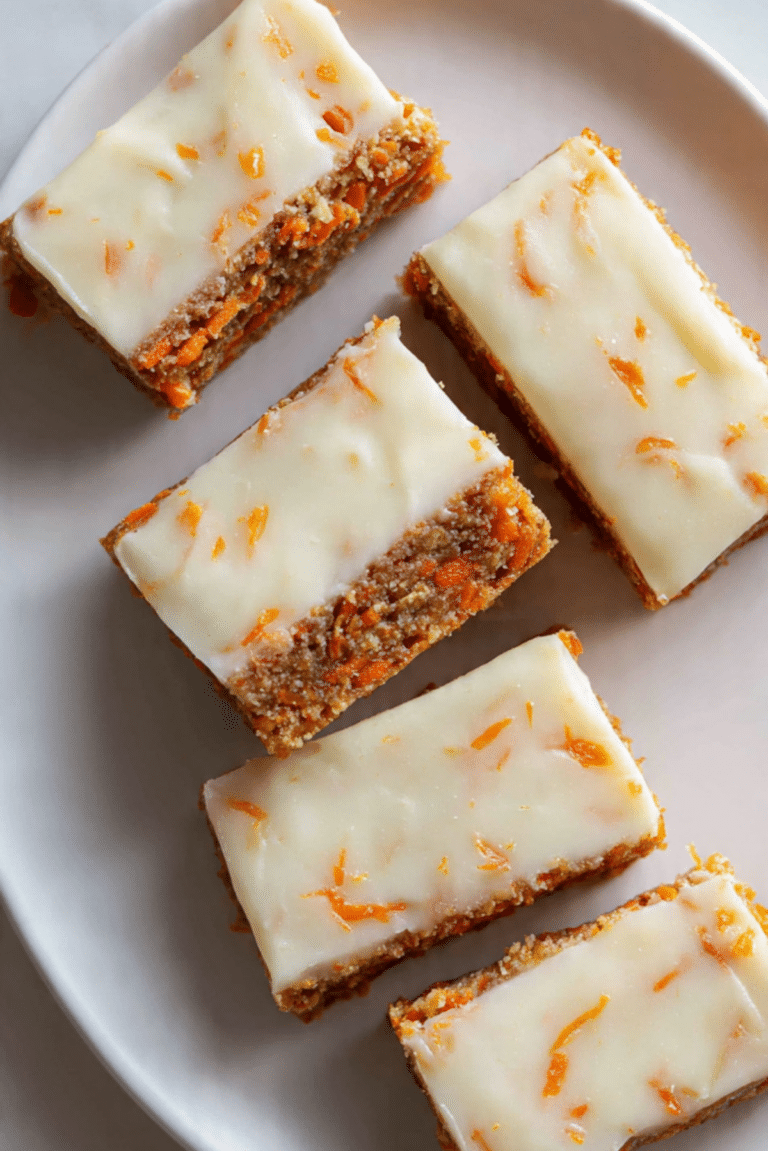 high protein carrot cake freezer bars
