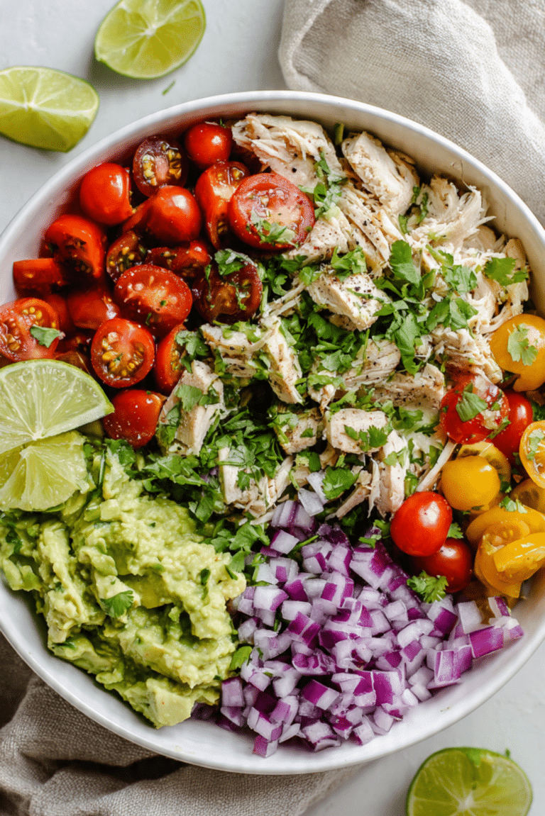 High Protein Guacamole Chicken Salad