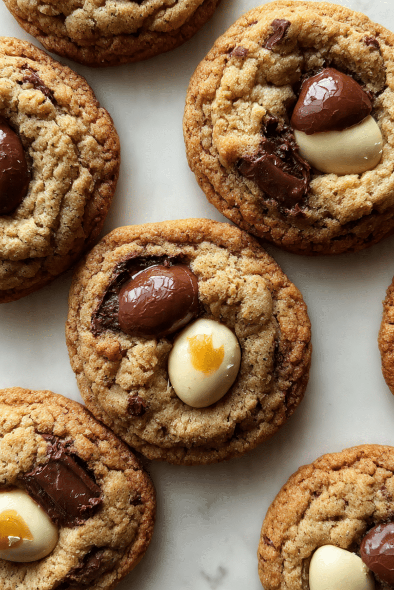 Creme Egg Stuffed Cookies