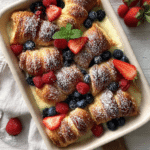 Berry and Cream Cheese Croissant French Toast Bake