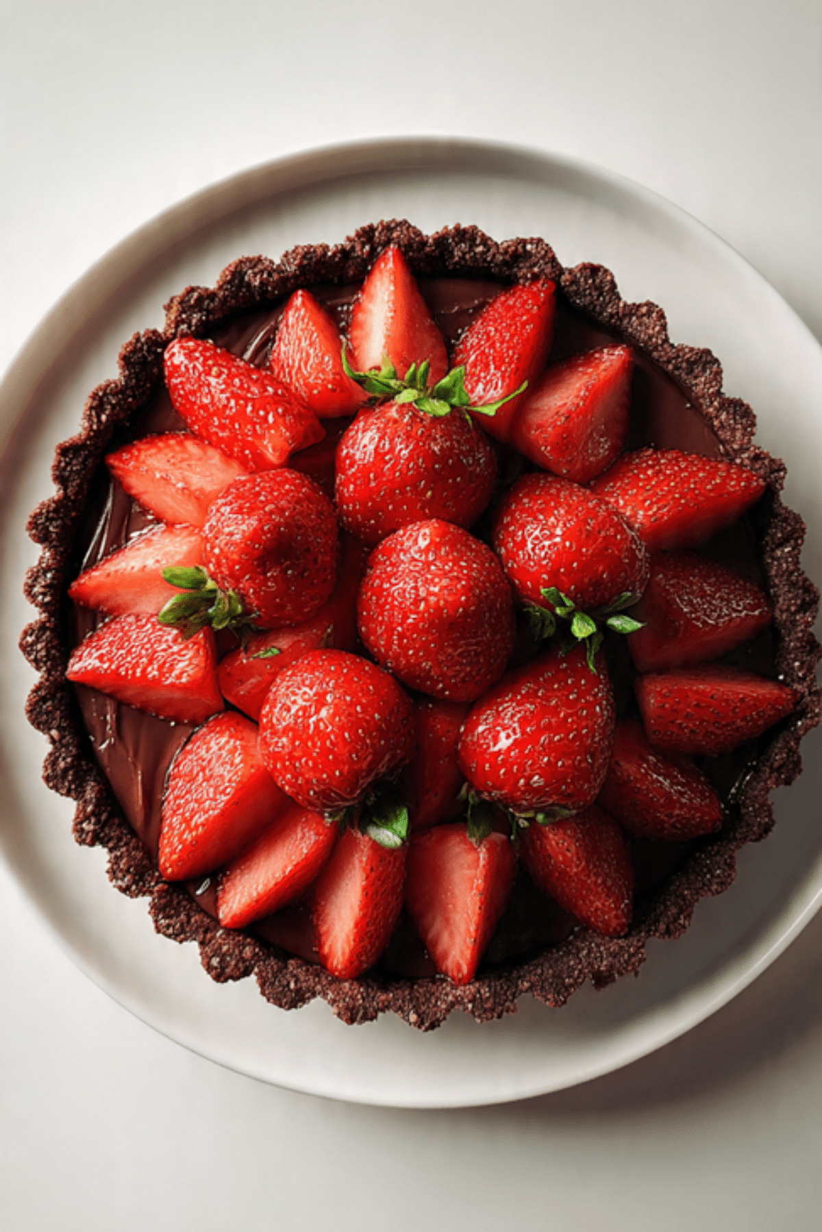 Strawberry Hazelnut Chocolate Tart