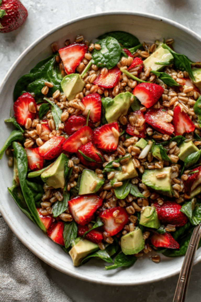 Strawberry Avocado Farro Salad