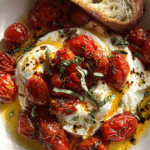 Roasted Garlic Tomato Burrata Caprese