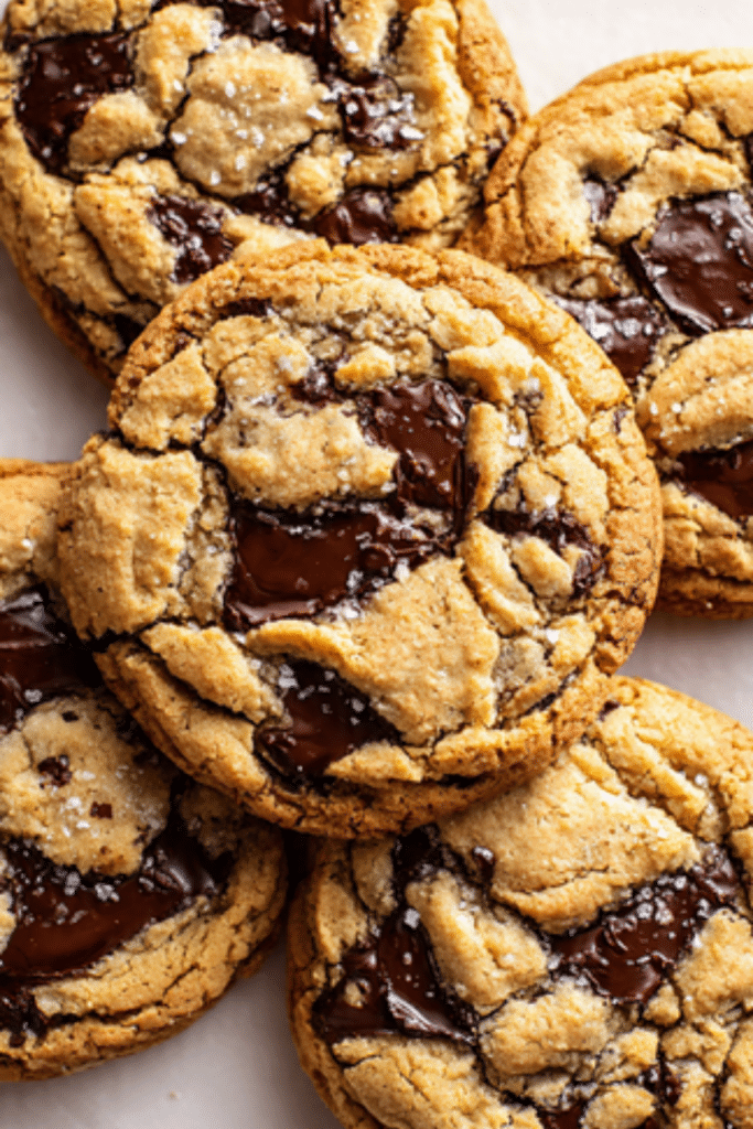Giant Crinkled Chocolate Chip Cookies
