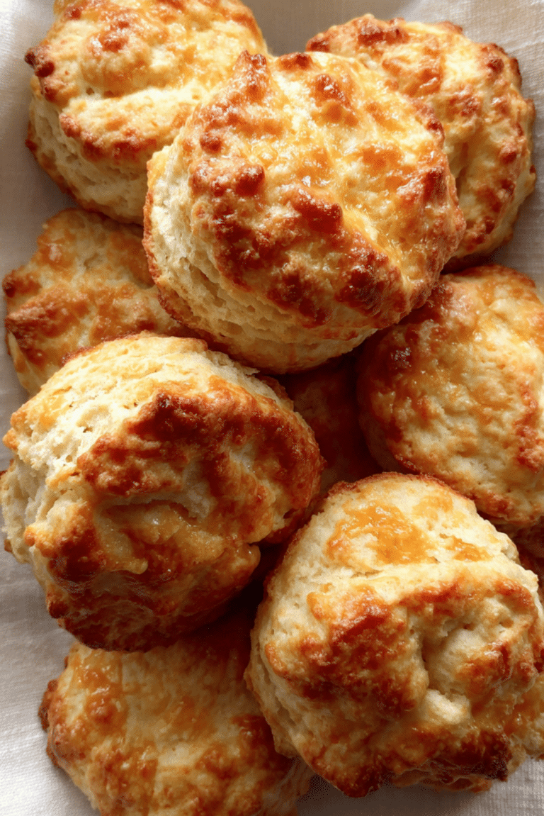 Homemade Honey Butter Cheddar Biscuits