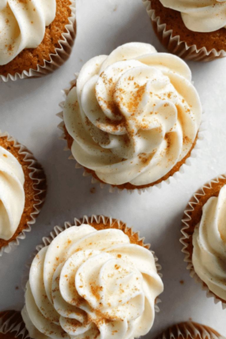 Pumpkin Cupcakes with Cream Cheese Frosting
