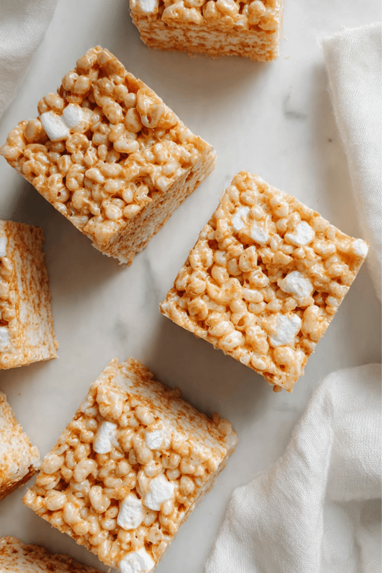 Toasted Marshmallow Caramel Rice Krispie Treats