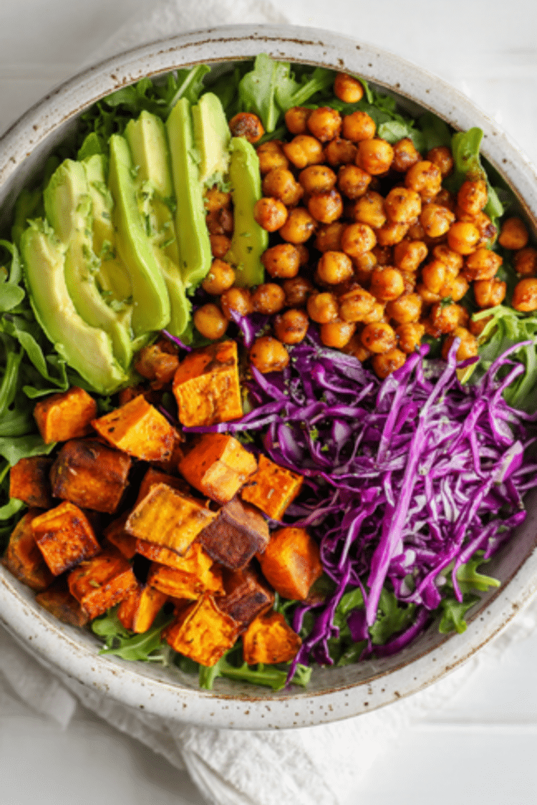 Vegan Sweet Potato Chickpea Taco Salad
