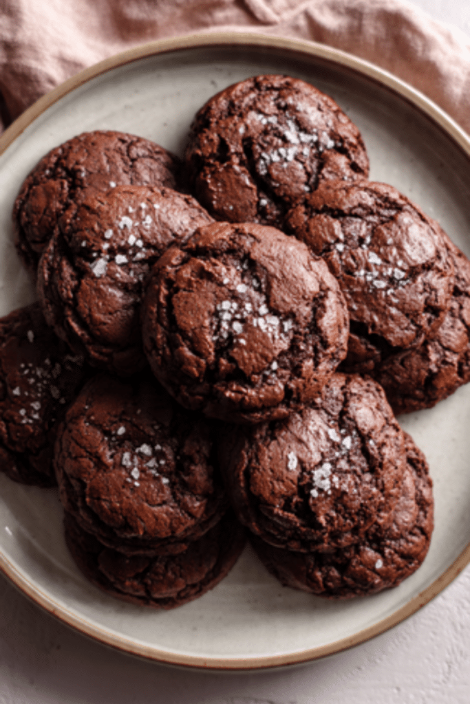 Fudgy Chocolate Tahini Cookies