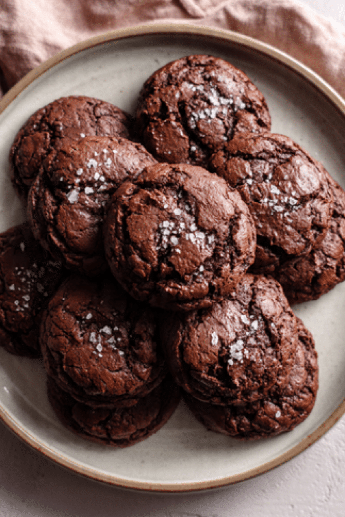 Fudgy Chocolate Tahini Cookies