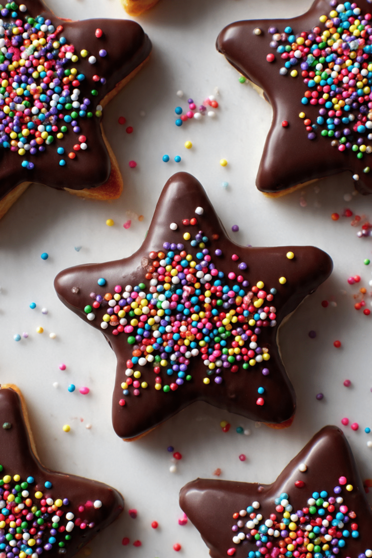 Chocolate Covered Sprinkle Cookies