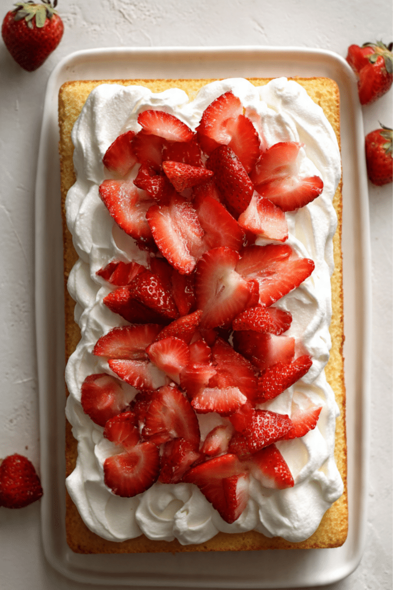 Strawberry Shortcake Sheet Cake