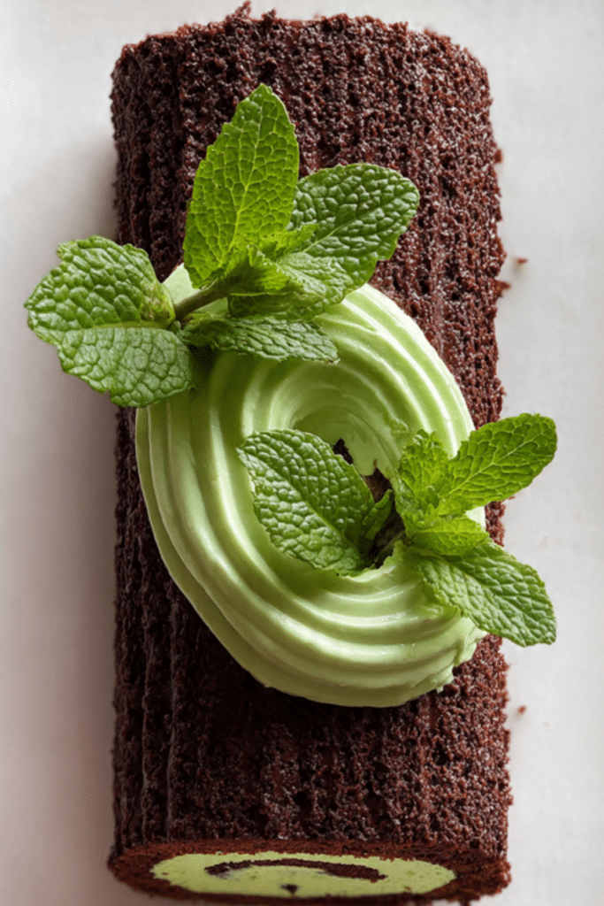 Mint Chocolate Yule Log