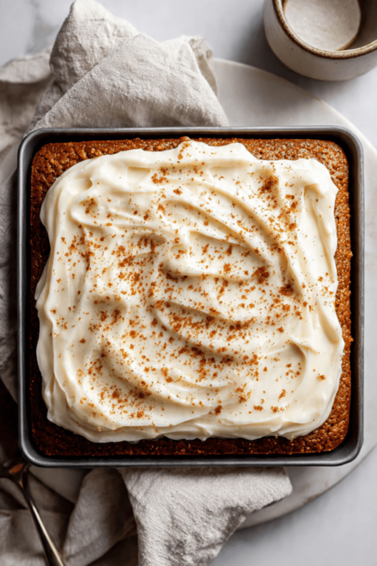 Gingerbread Traybake Cake
