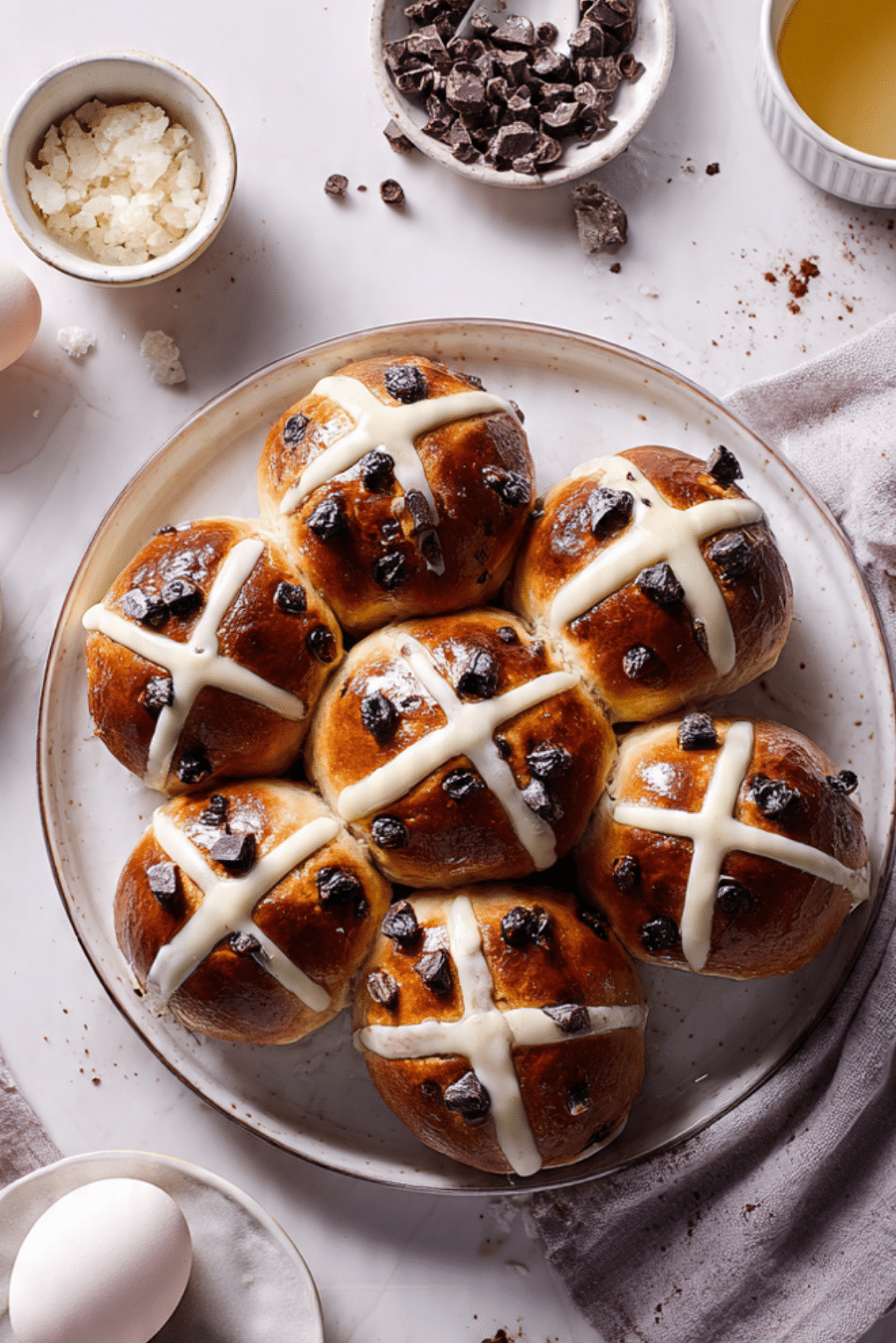 Chocolate Hot Cross Buns