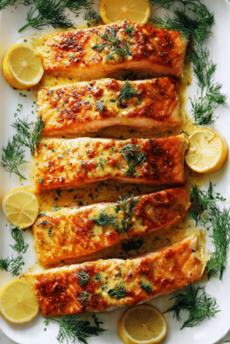 Sheet Pan Honey Mustard Salmon