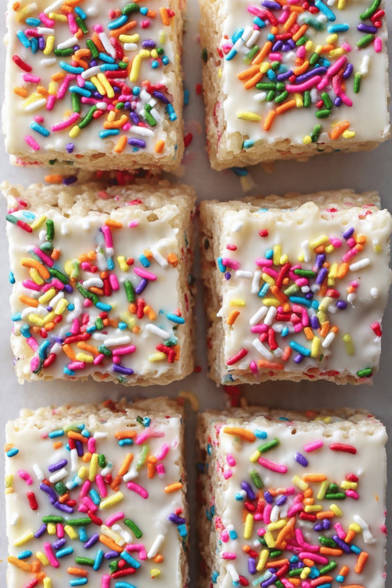 Cake Batter Rice Krispie Treats