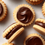 Vanilla Bean Sandwich Cookies with Chocolate Cream