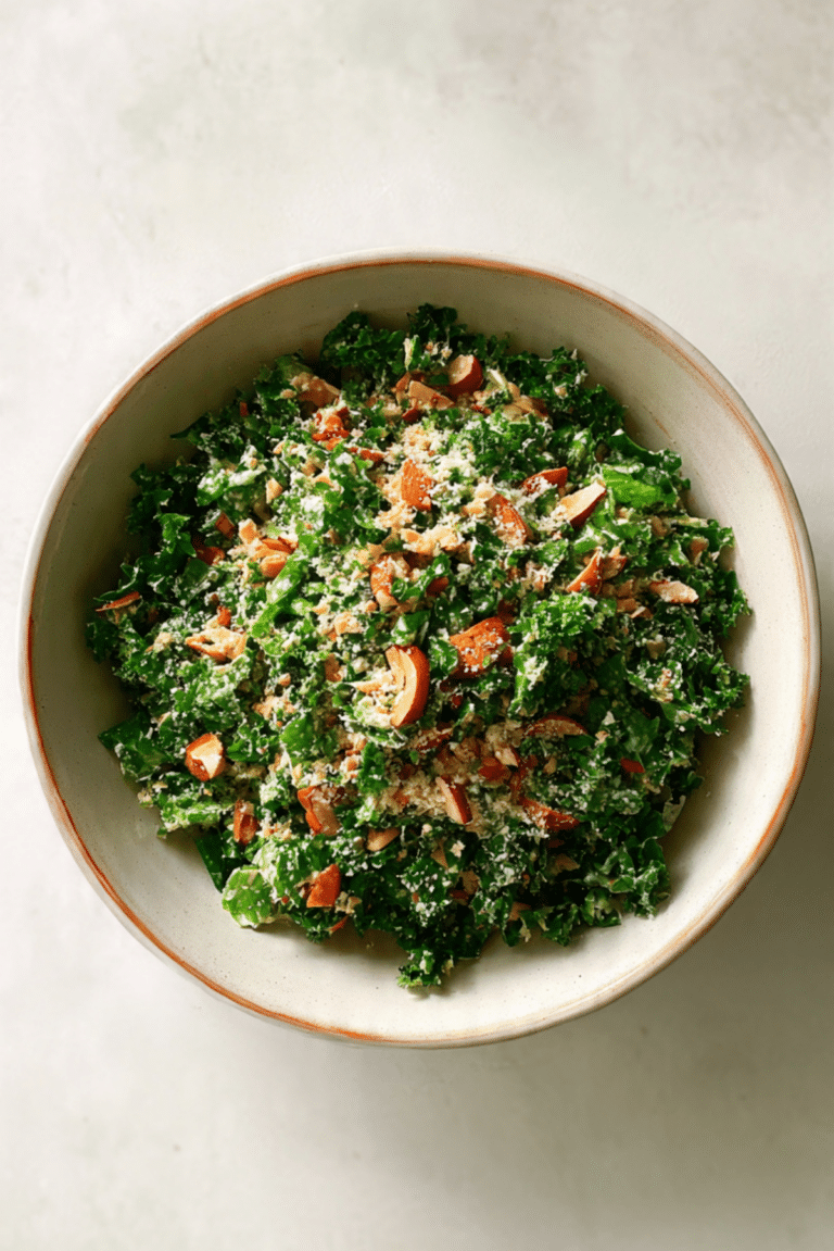 Parmesan Tahini Kale Salad